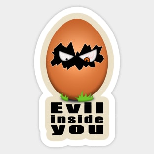 Angry Egg Sticker